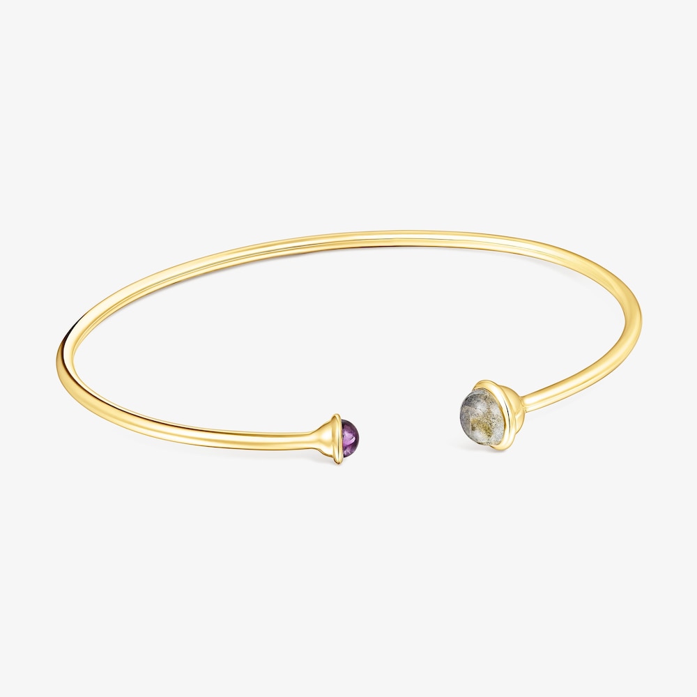 Silver vermeil Plump Bracelet with gemstones