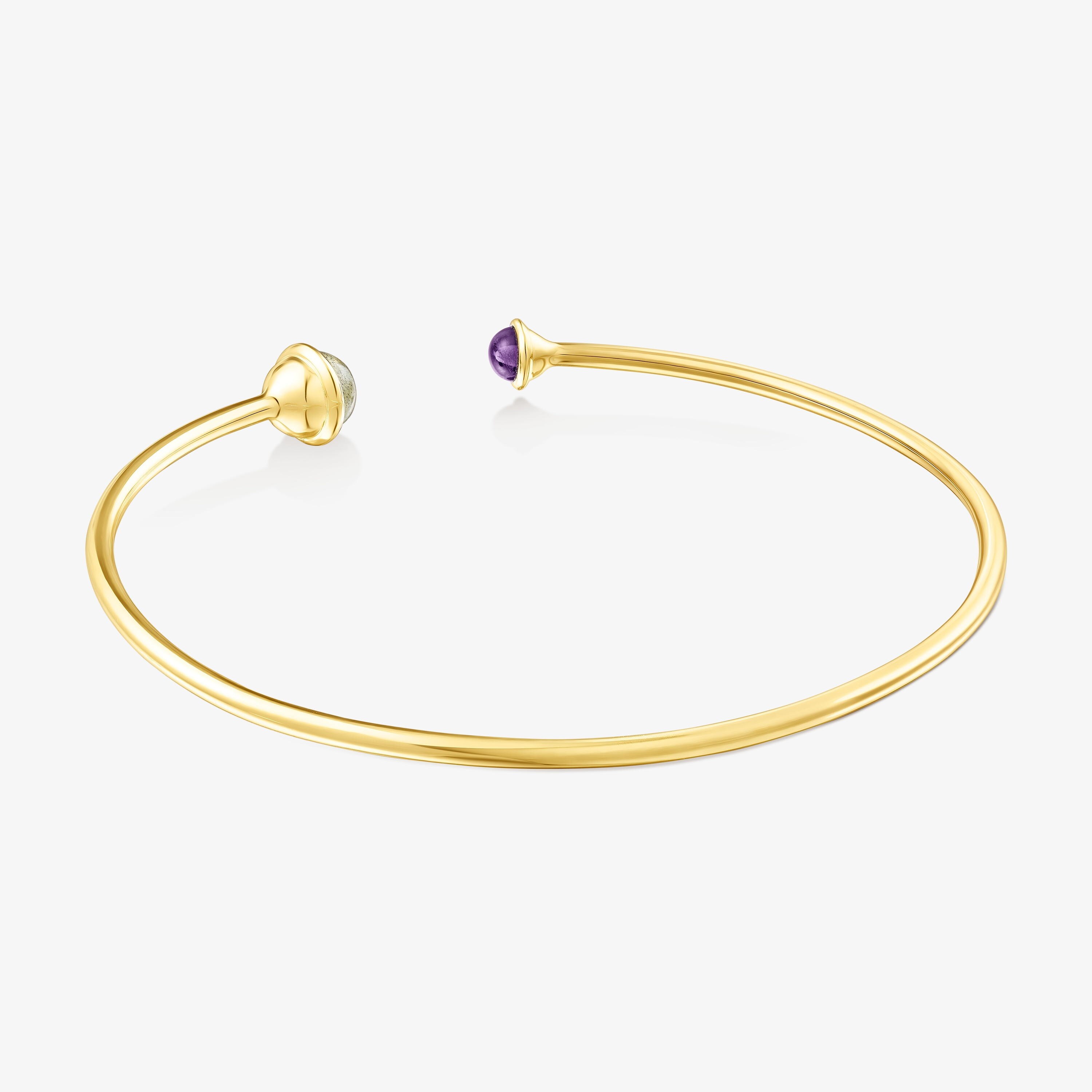 Silver vermeil Plump Bracelet with gemstones