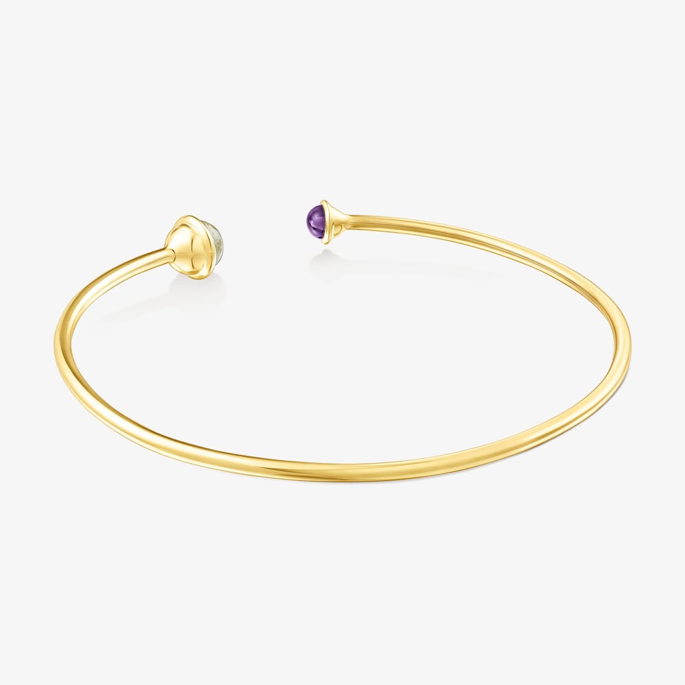 Silver vermeil Plump Bracelet with gemstones