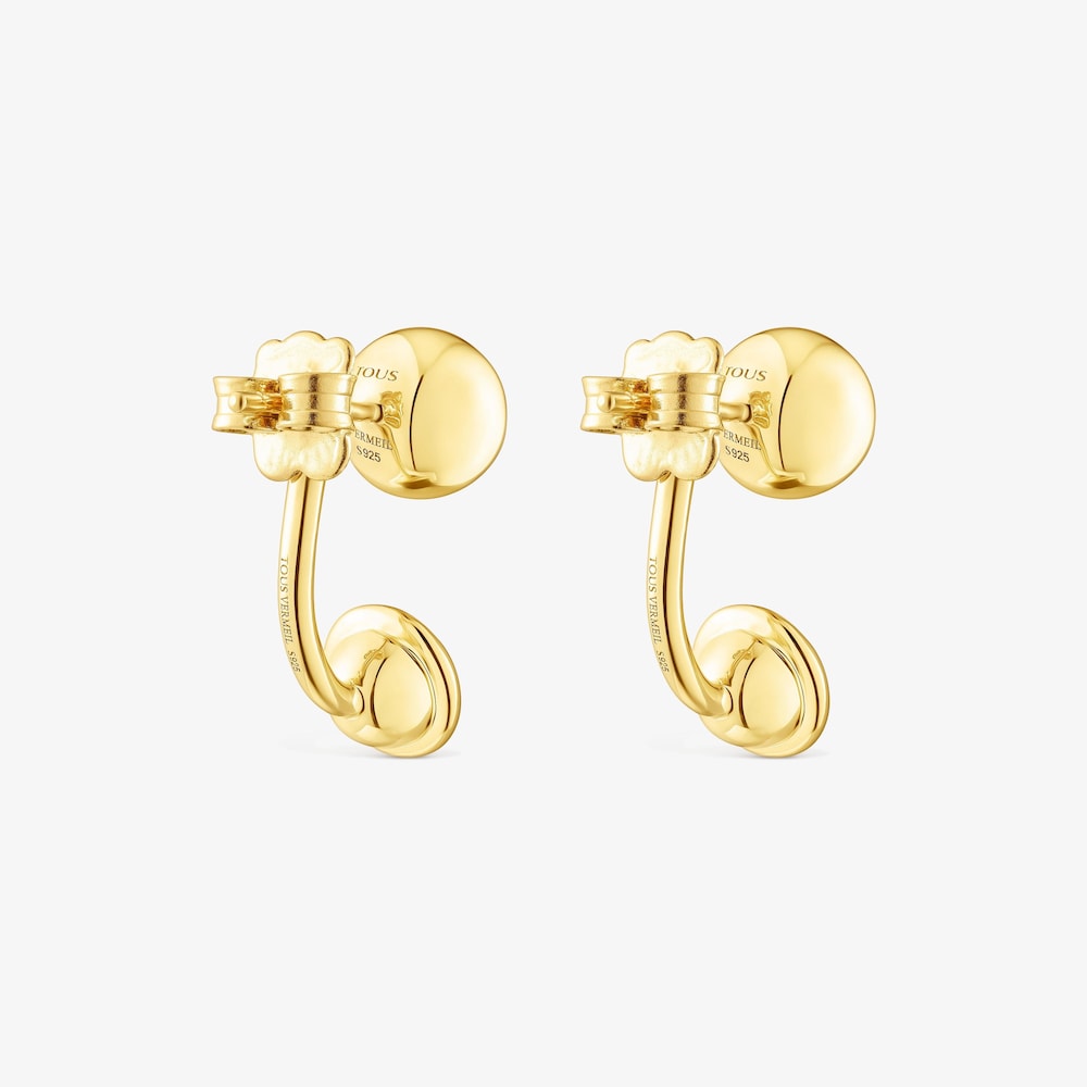 Kolczyki Plump wykonane ze srebra vermeil z kamieniami szlachetnymi