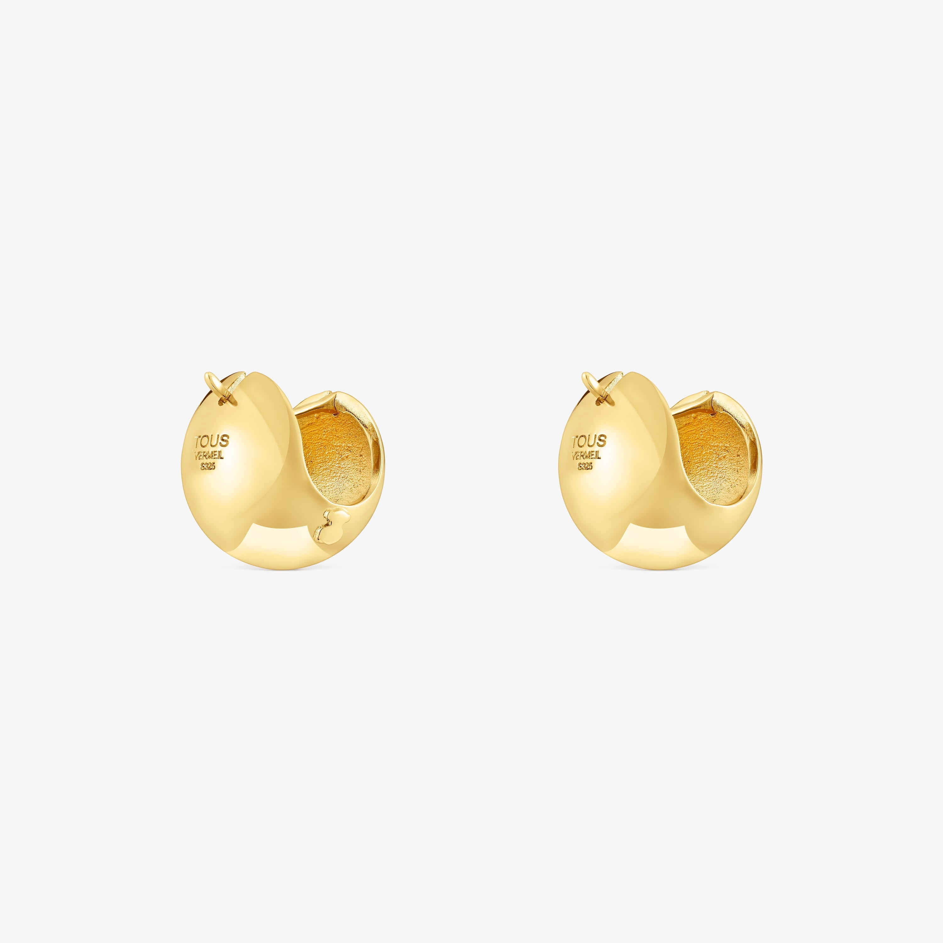 Silver vermeil Plump Ball earrings
