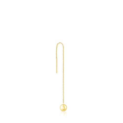 Long silver vermeil Plump Ball 1-2 earring