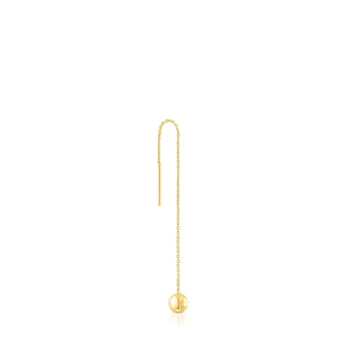Long silver vermeil Plump Ball 1-2 earring
