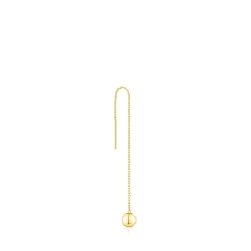 Long silver vermeil Plump Ball 1-2 earring