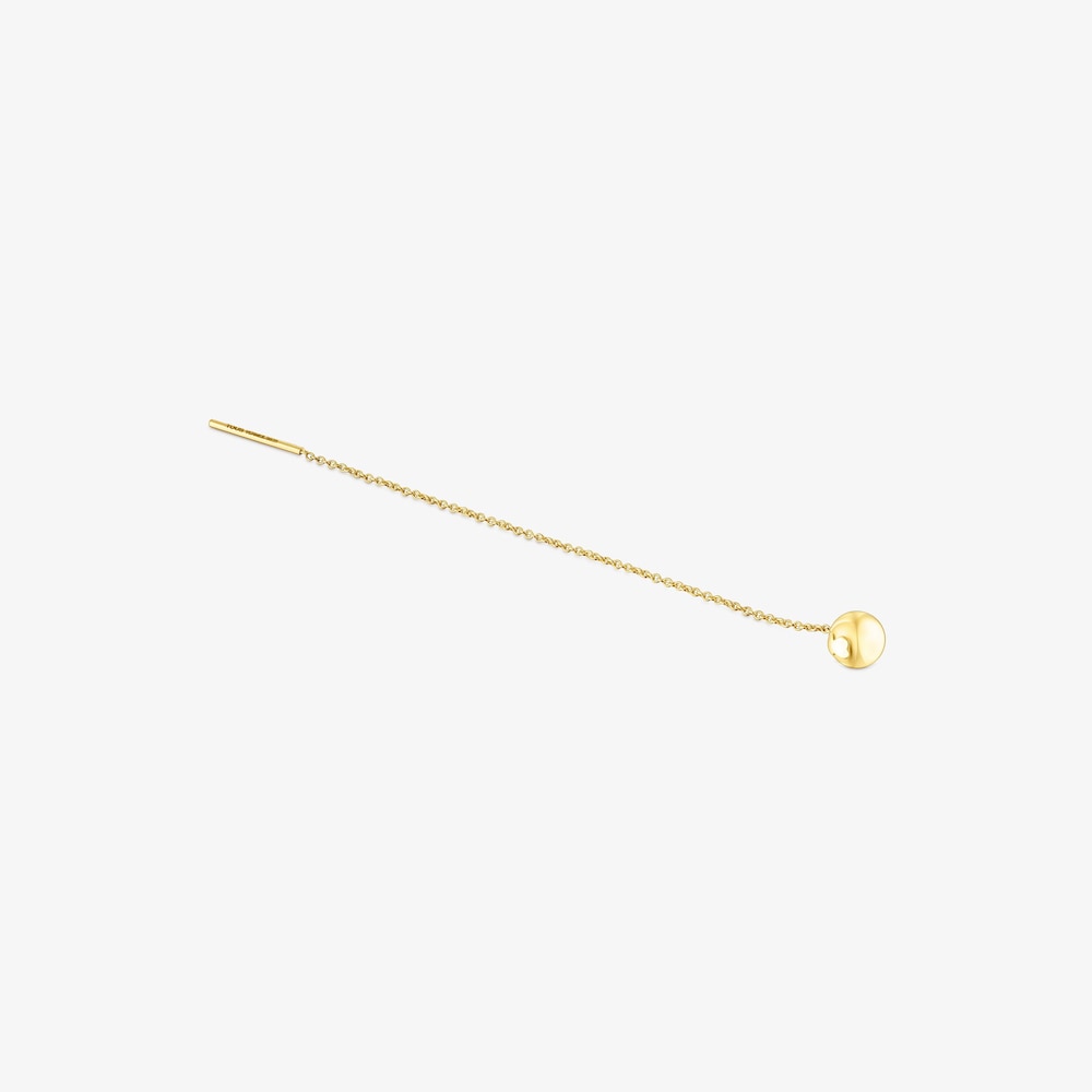 1/2 Brinco comprido bola Plump em prata vermeil