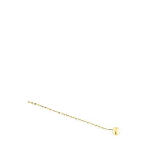 Long silver vermeil Plump Ball 1-2 earring