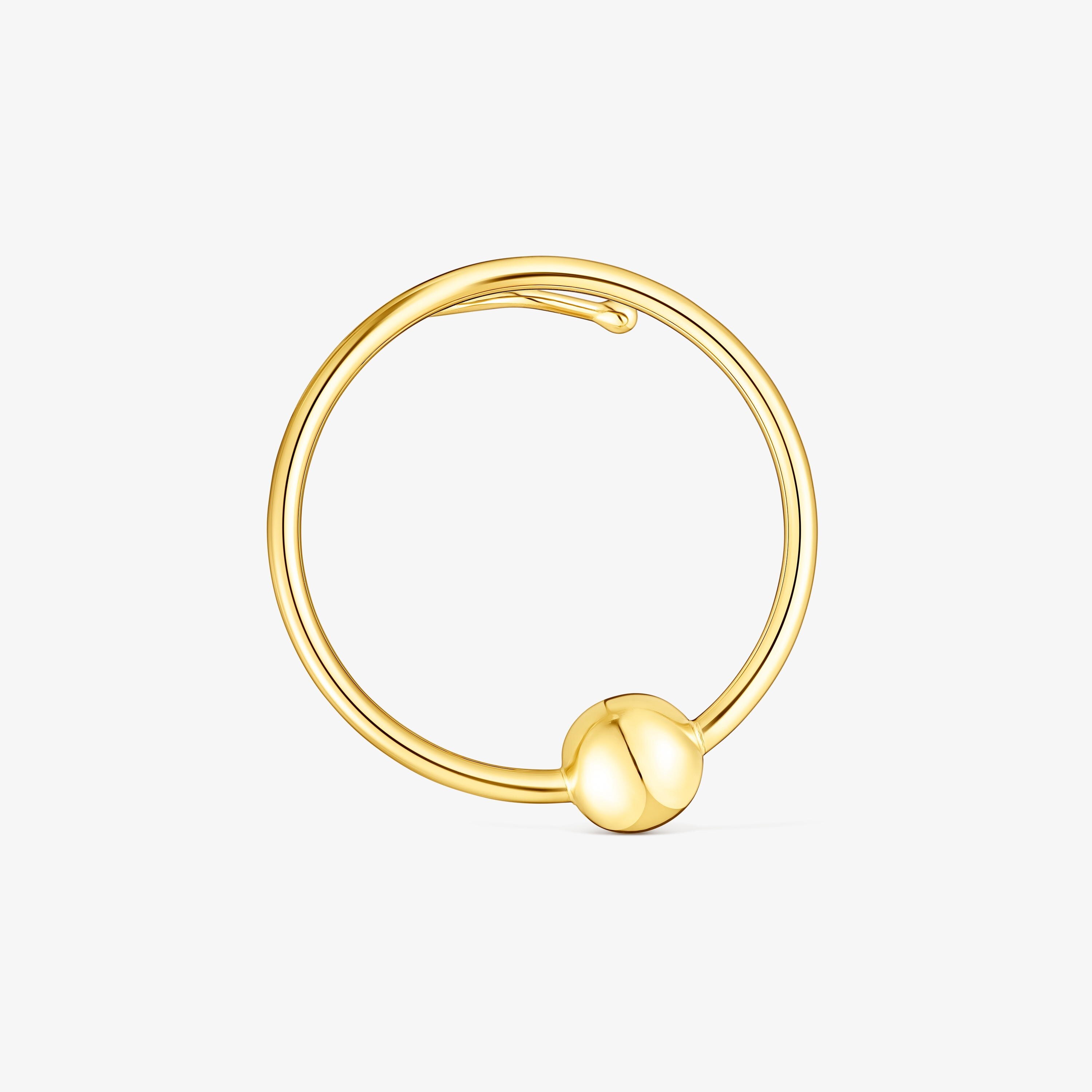 Silver vermeil Plump Circle earcuff