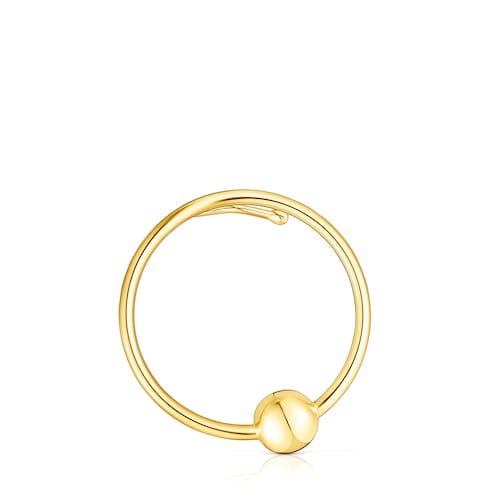 Earcuff con baño de oro 18 kt sobre plata círculo Plump