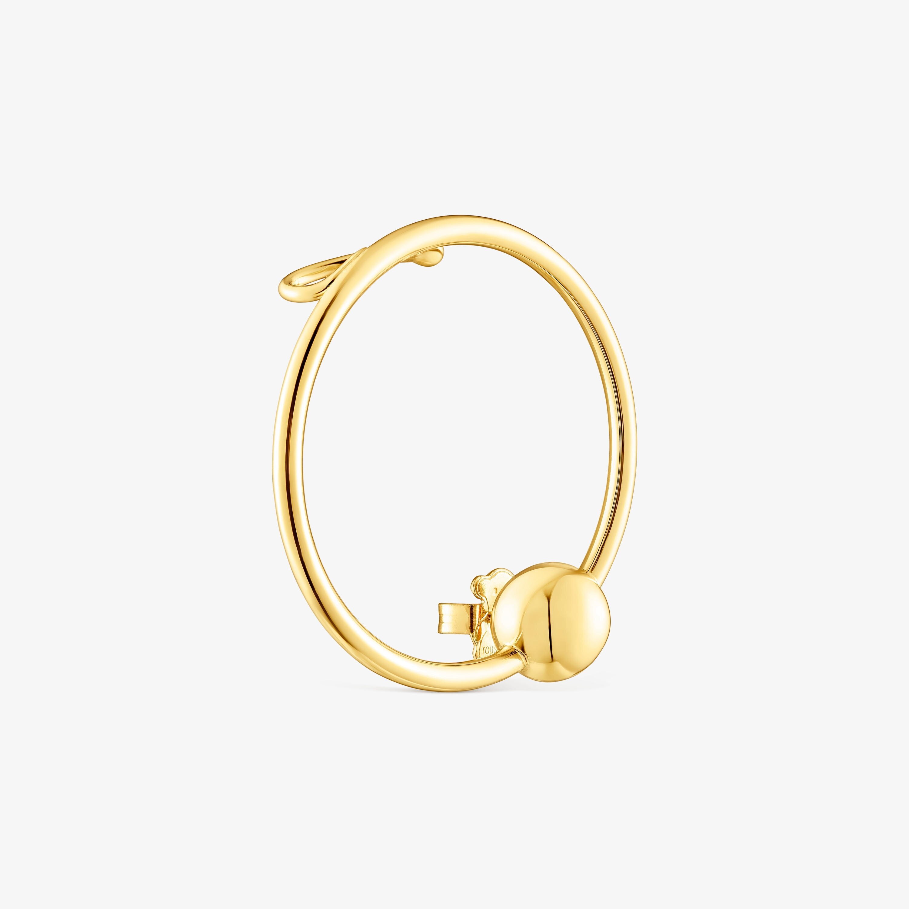 Silver vermeil Plump Circle earcuff