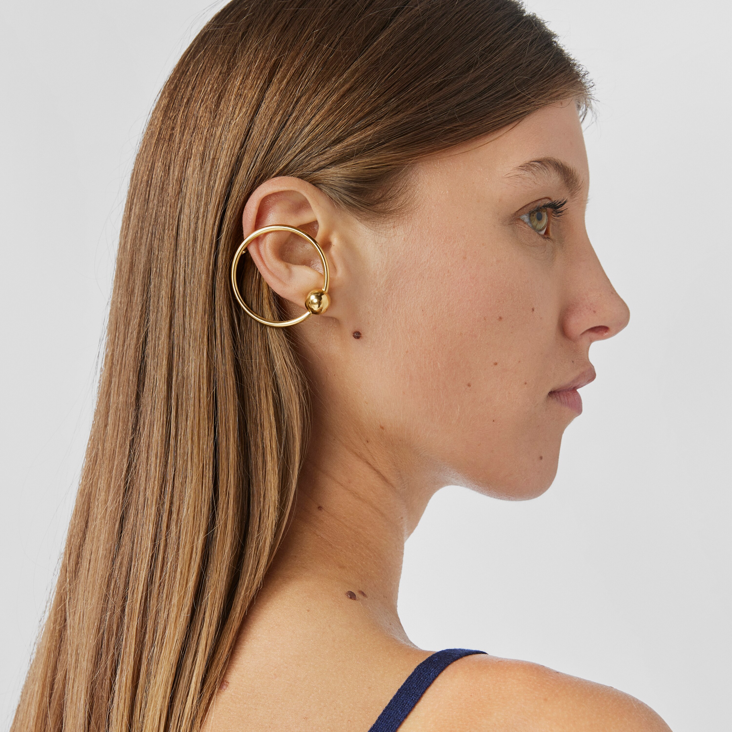 Silver vermeil Plump Circle earcuff