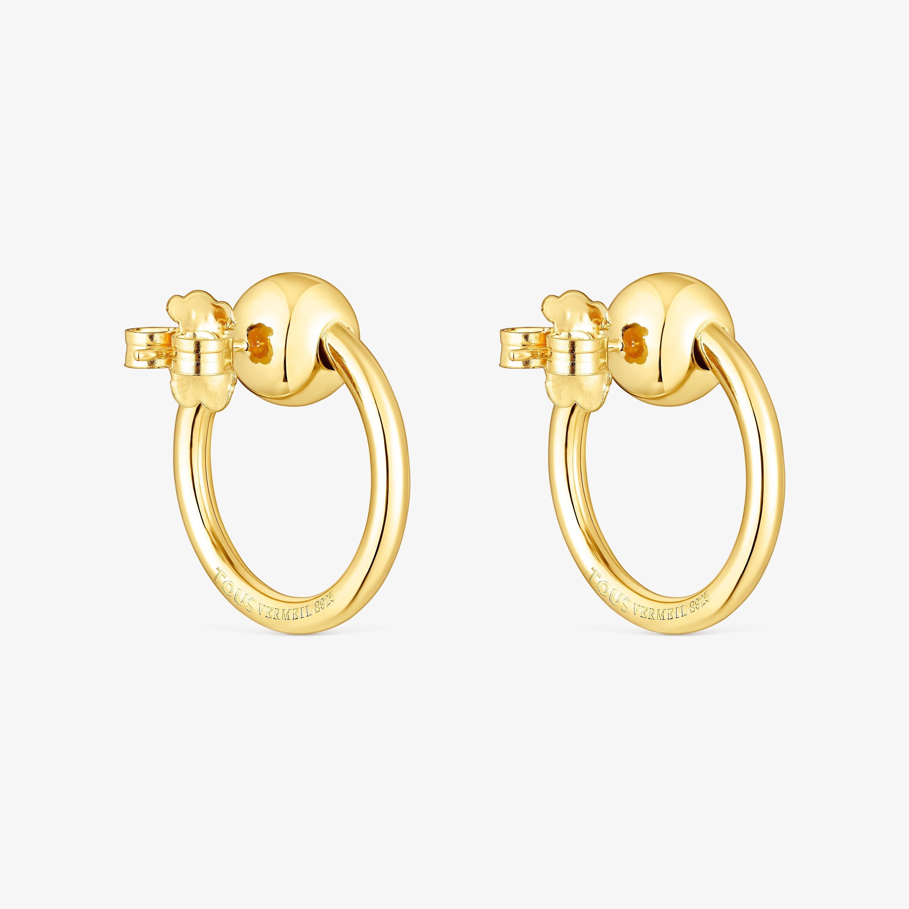 Silver vermeil Plump Circle earrings