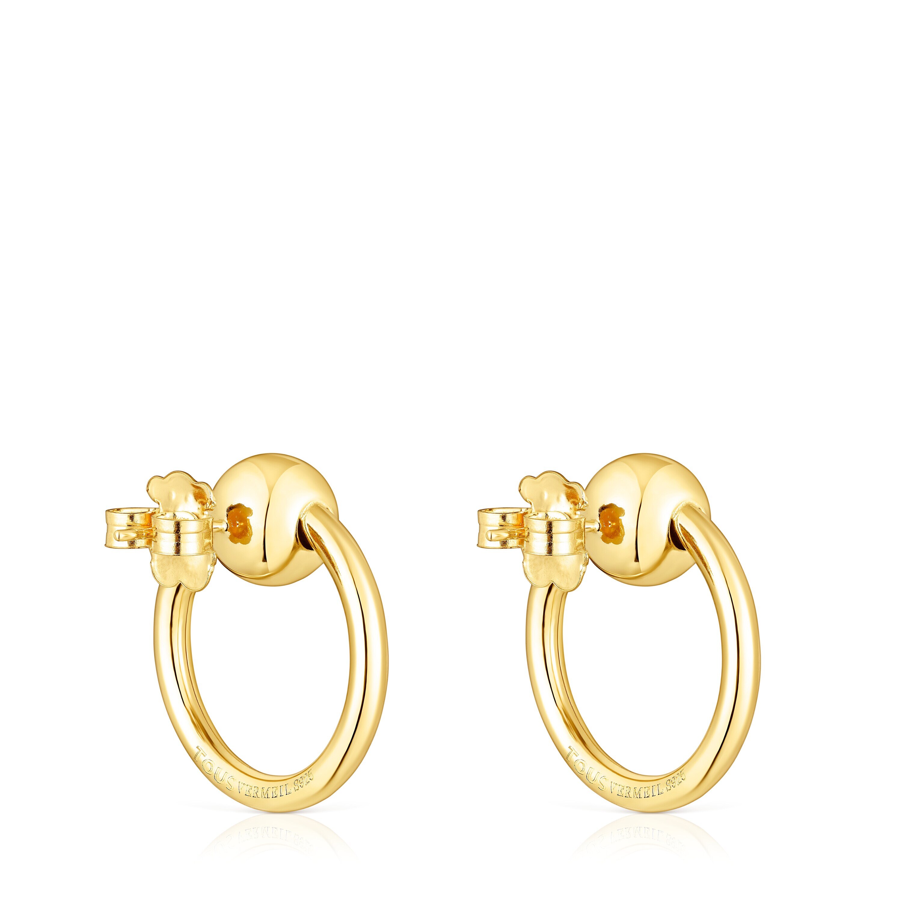 Silver vermeil Plump Circle earrings