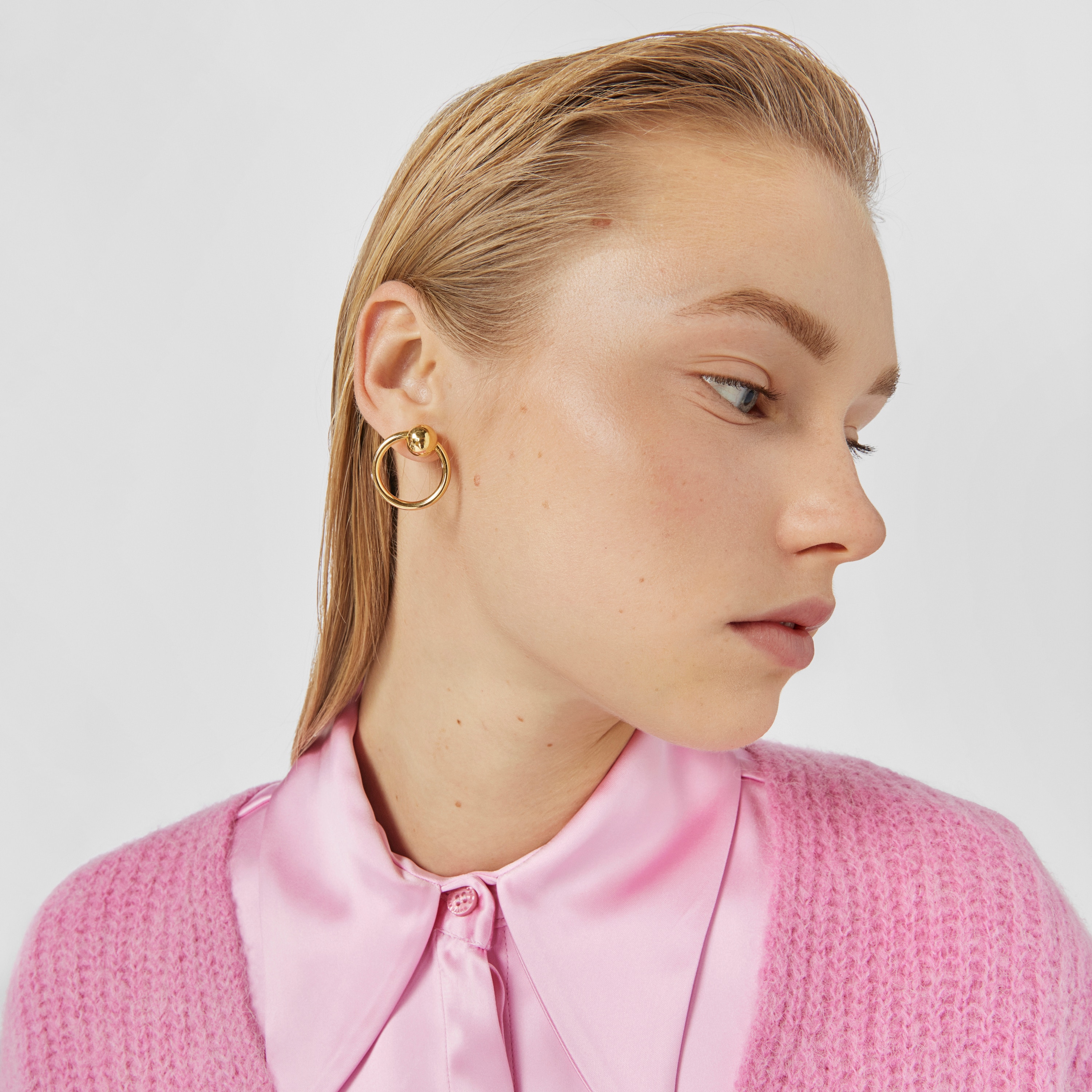 Silver vermeil Plump Circle earrings