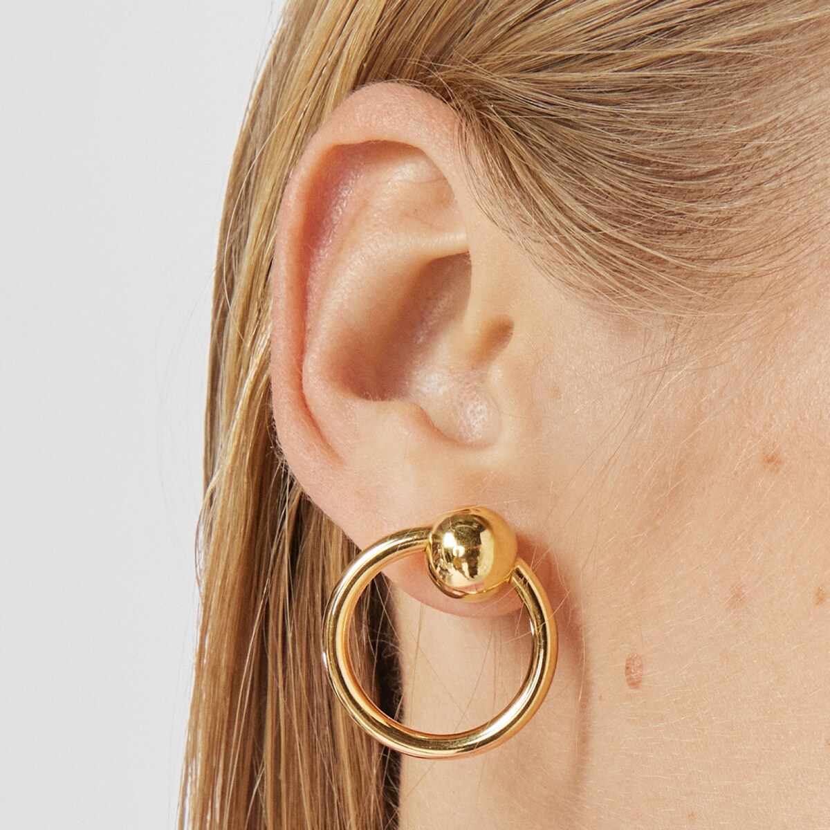 Silver vermeil Plump Circle earrings