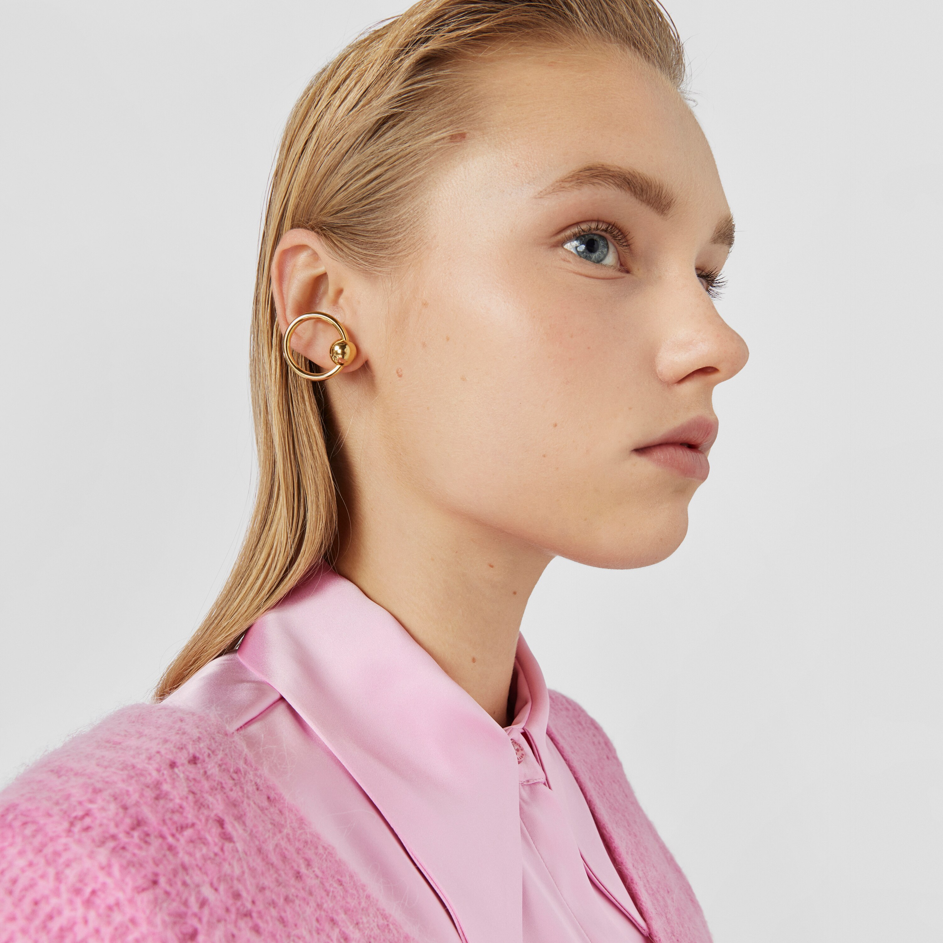 Silver vermeil Plump Circle earrings