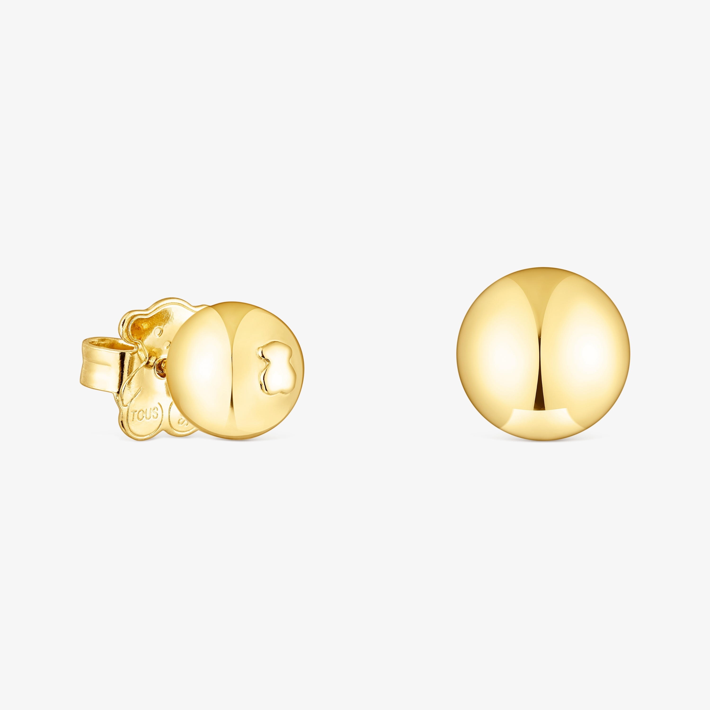 Set of silver vermeil Plump Ball earrings