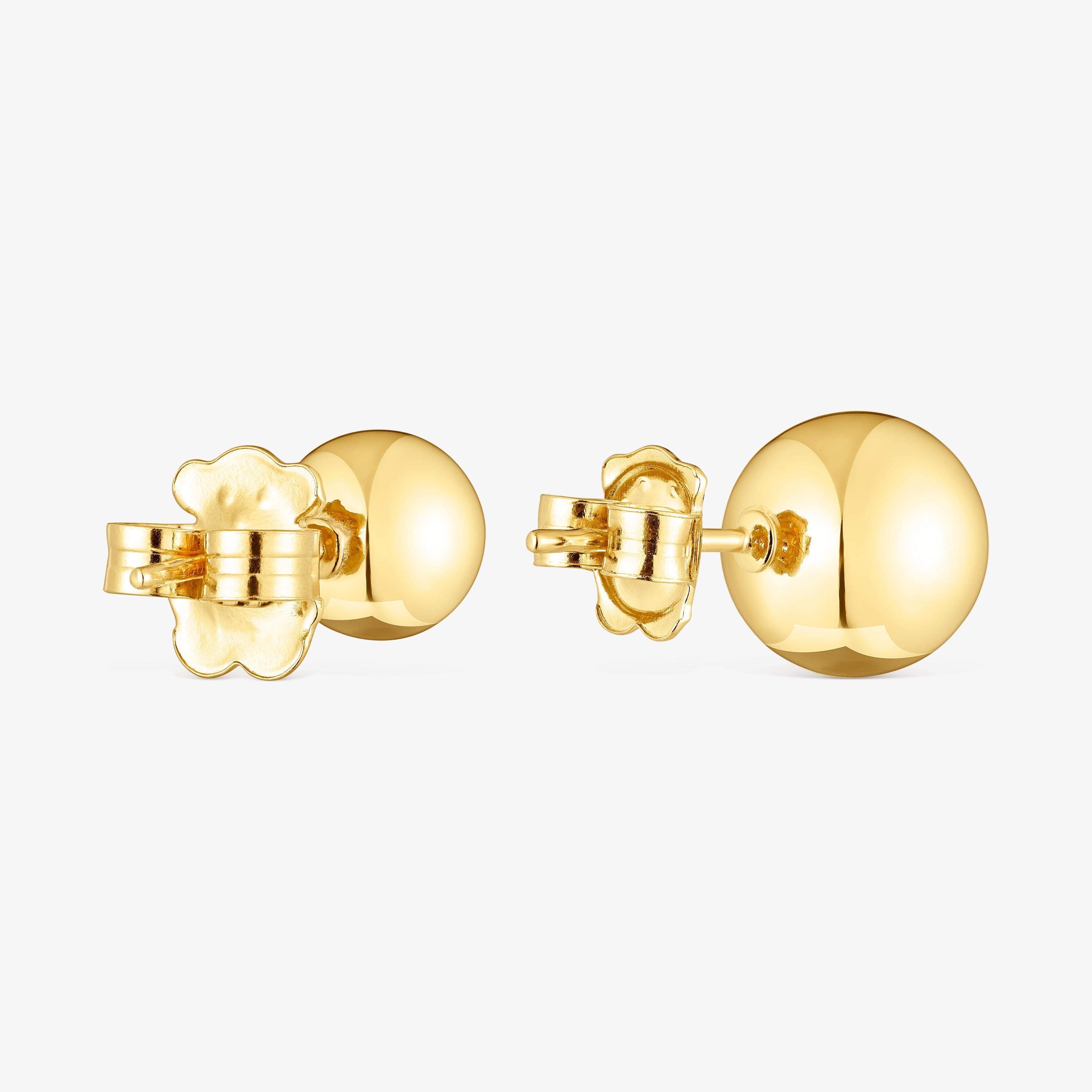 Set of silver vermeil Plump Ball earrings