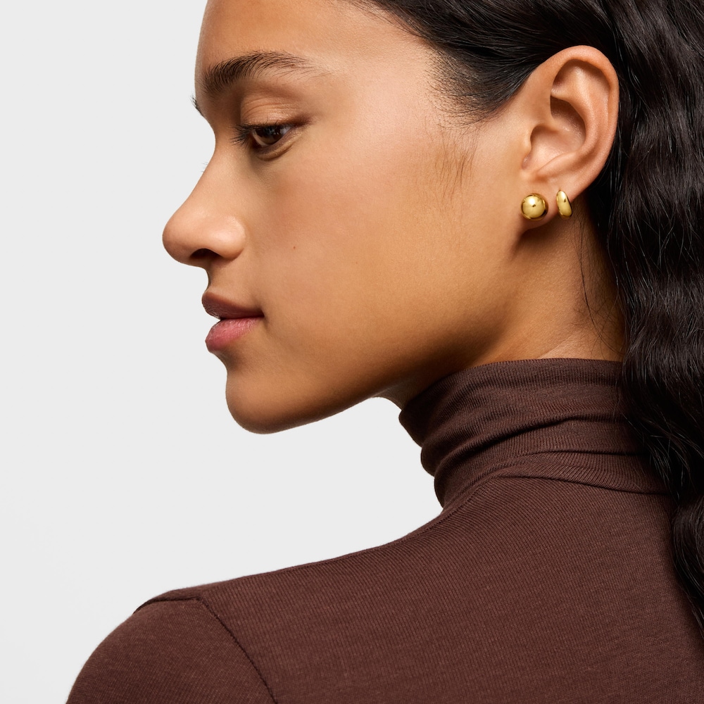 Set of silver vermeil Plump Ball earrings