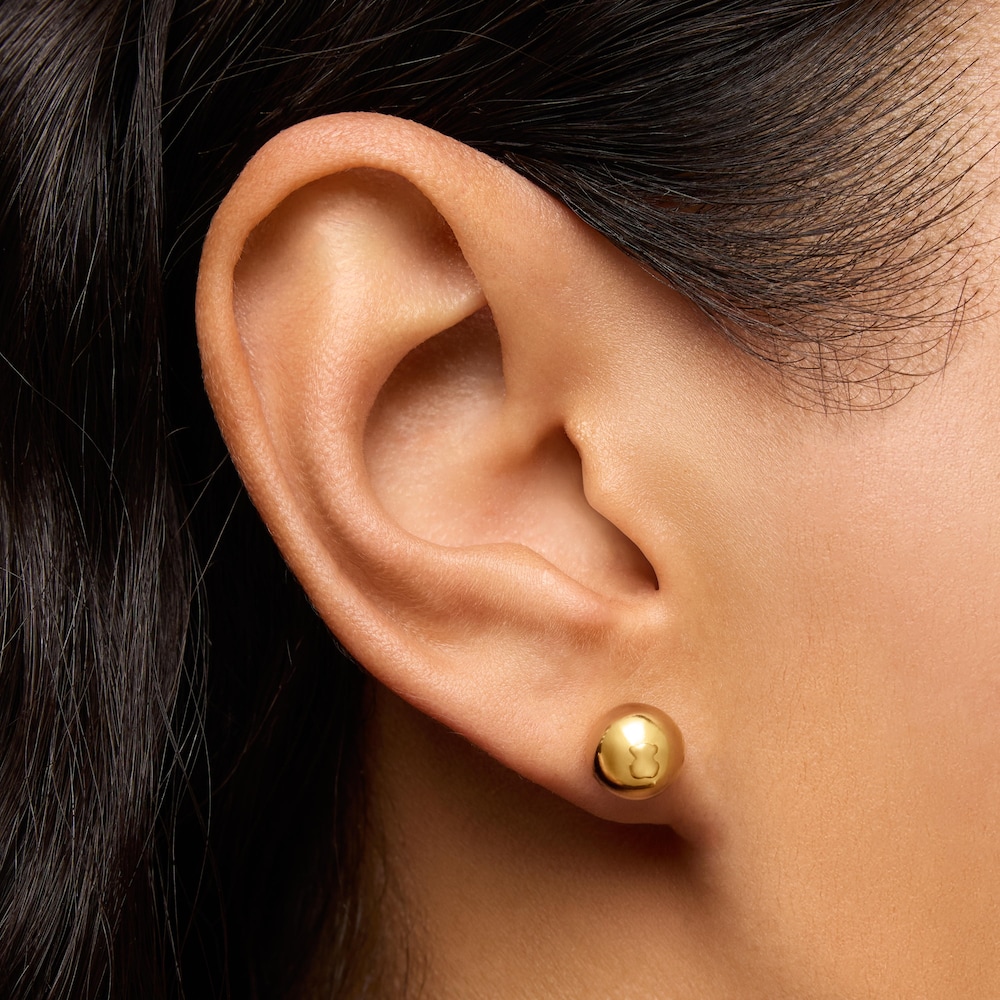 Set of silver vermeil Plump Ball earrings