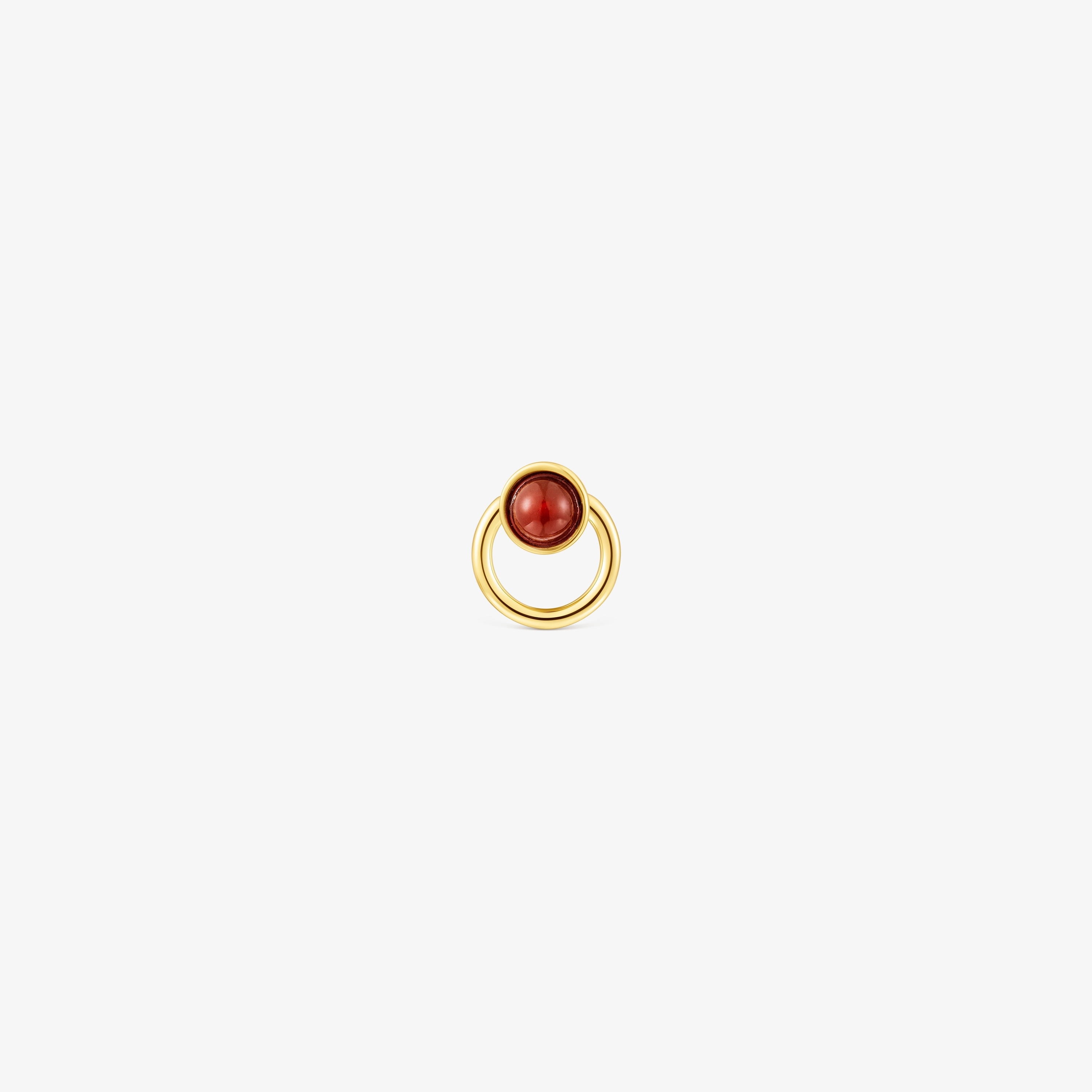 Gold-colored IP steel and carnelian Plump Piercing