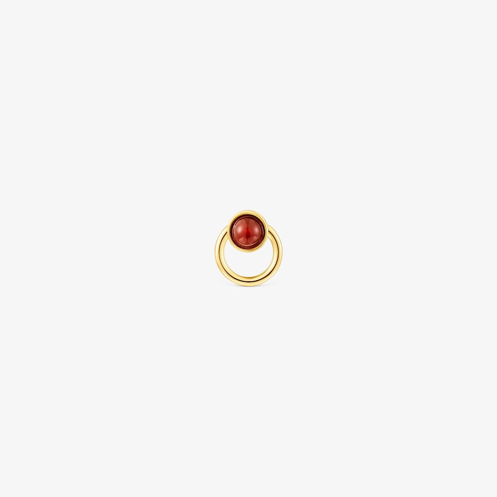 Gold-colored IP&nbsp;steel and carnelian Plump Piercing