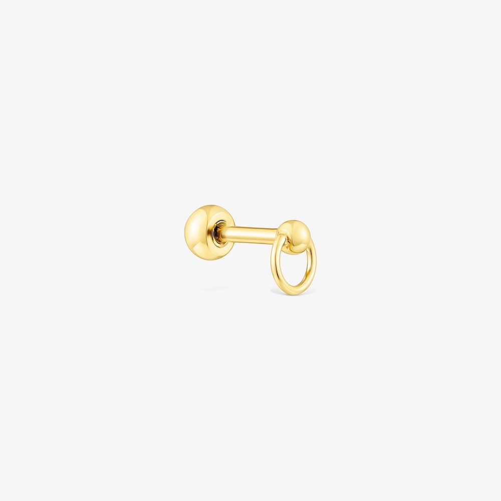 Black-&nbsp;and&nbsp;gold-colored IP&nbsp;steel Plump Piercing