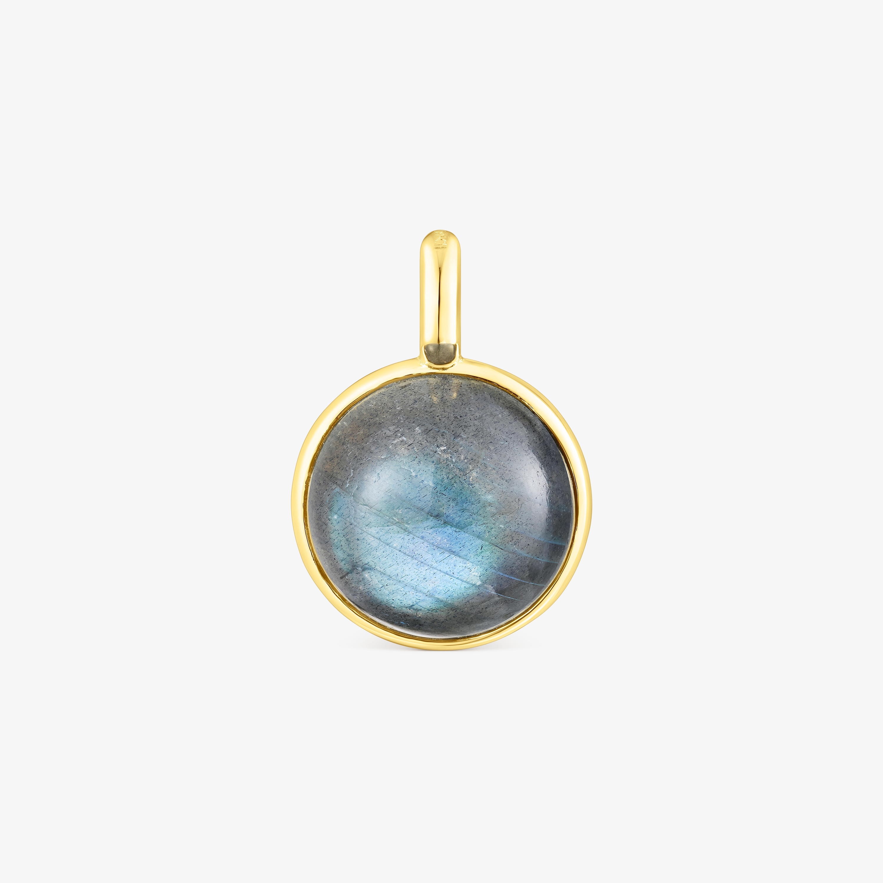 Silver vermeil Plump Pendant with labradorite