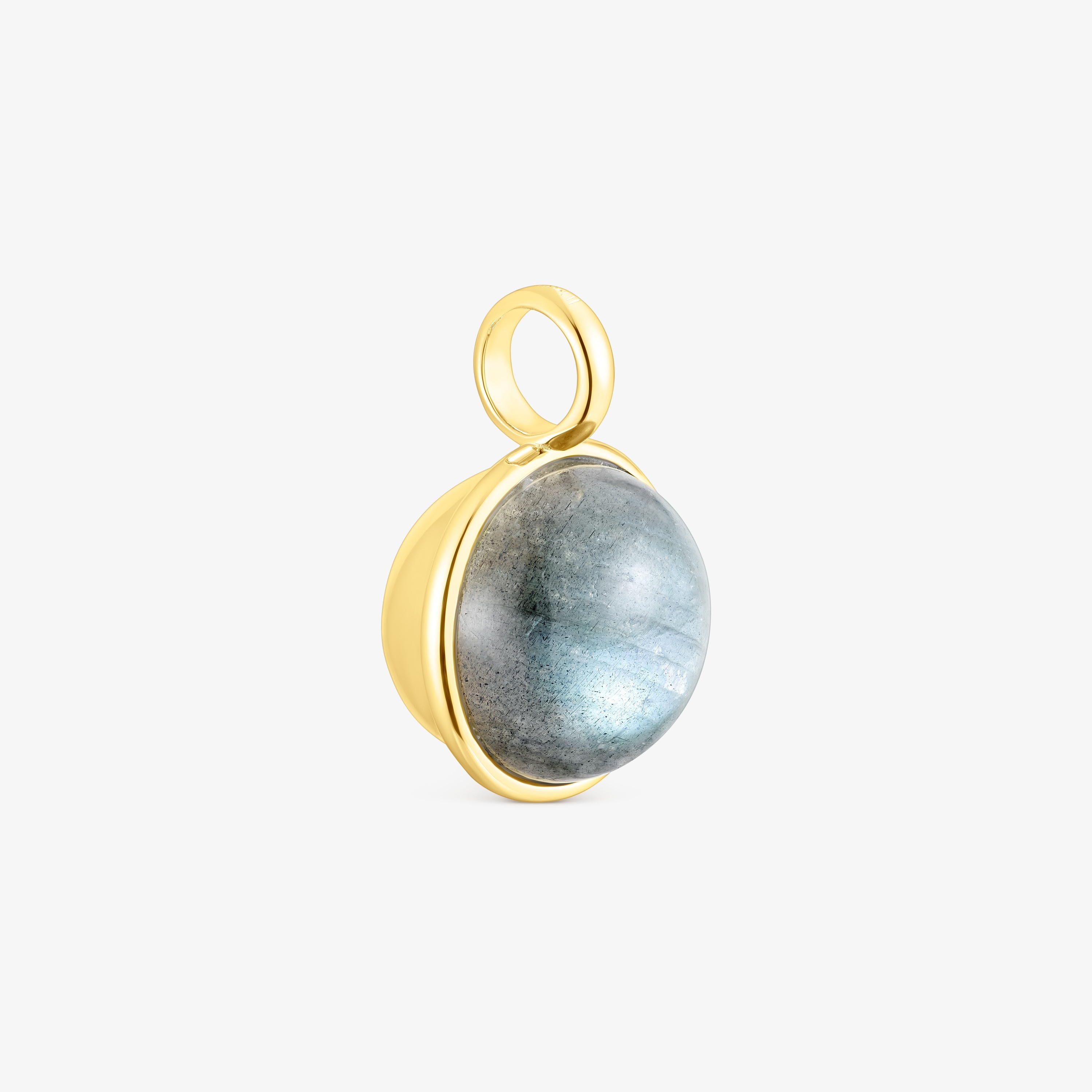 Silver vermeil Plump Pendant with labradorite