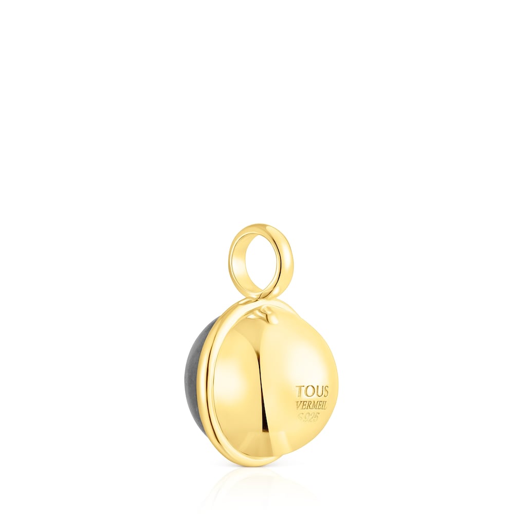 Colgante con baño de oro 18 kt sobre plata y labradorita Plump image number 2