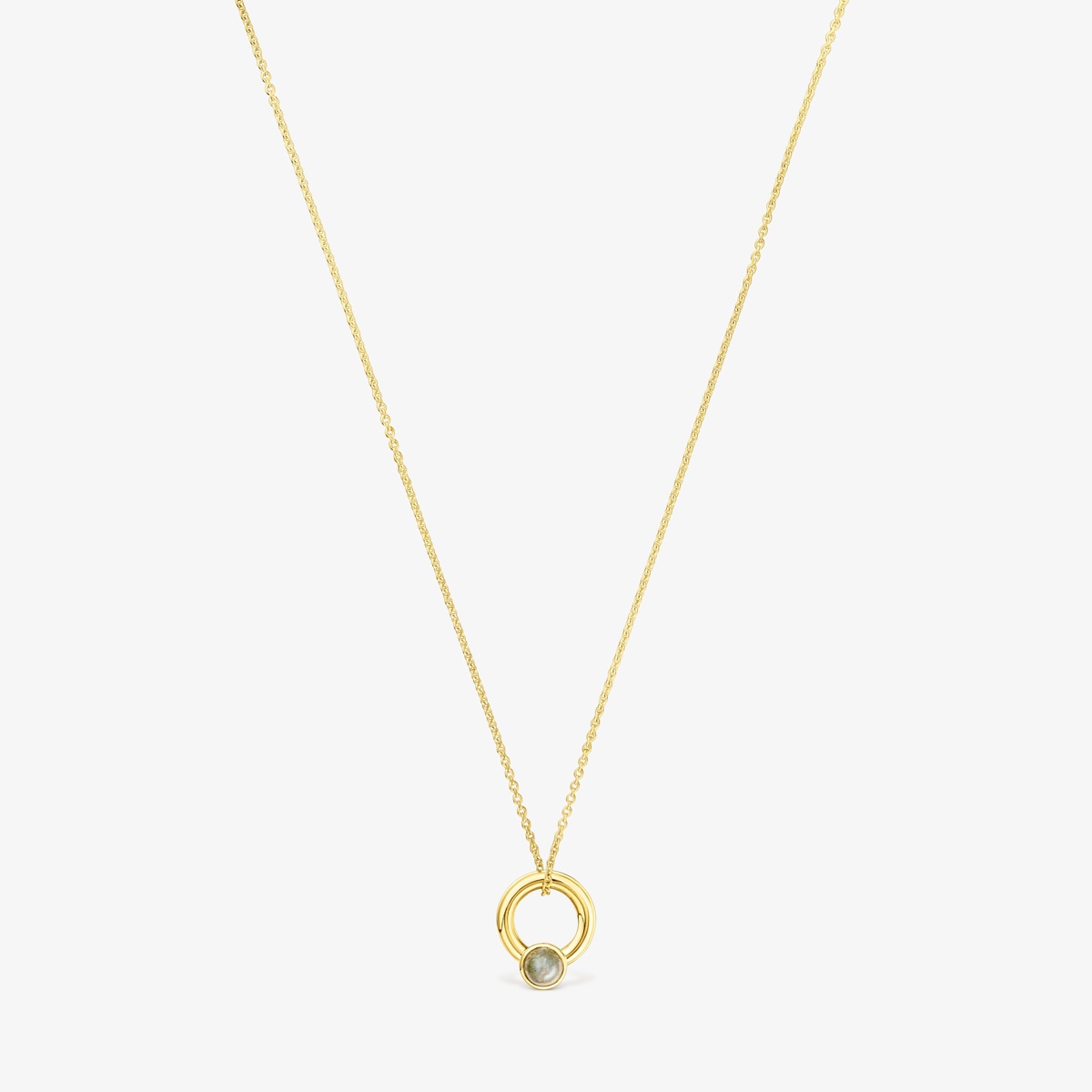 Tous - Collar Con Baño De Oro 18 Kt Sobre Plata, Motivo Aro Y Labradorita Plump - Dorado