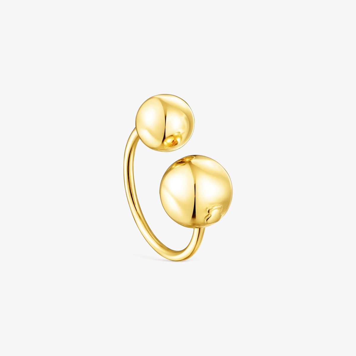 Tous - Anillo Abierto De Plata Vermeil Plump Talla 11
