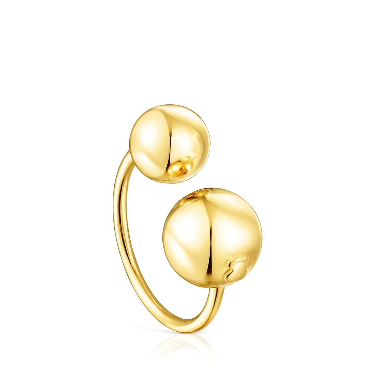 Tous - Anillo Abierto De Plata Vermeil Plump Talla 14