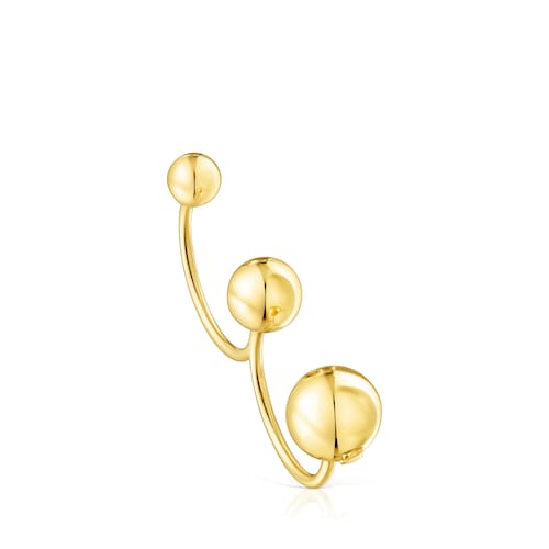 Silver vermeil Plump Double open ring