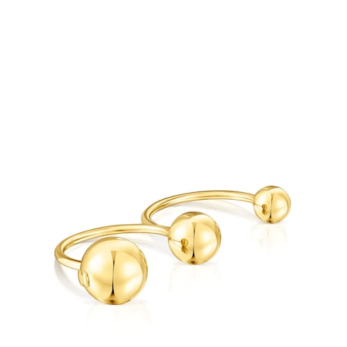 Silver vermeil Plump Double open ring