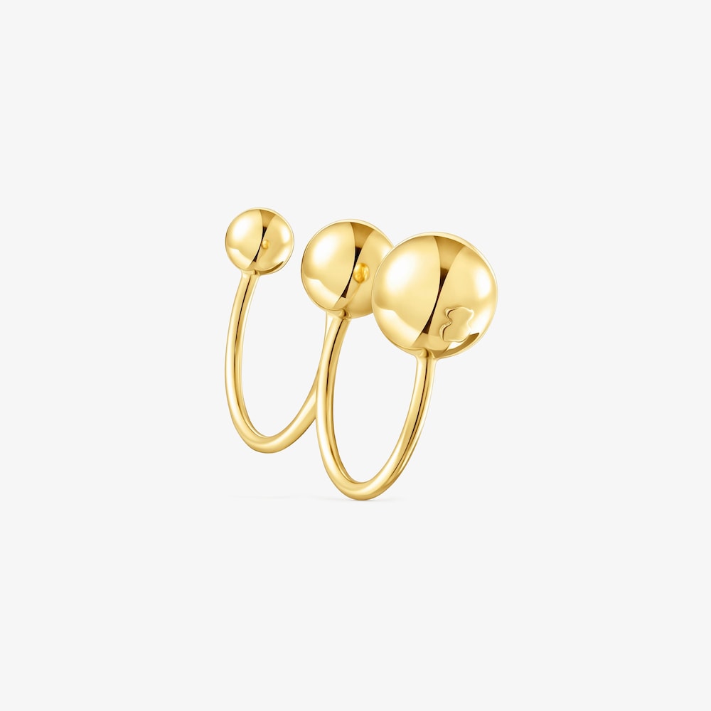 Silver vermeil Plump Double open ring
