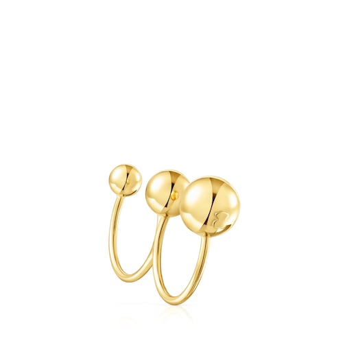 Silver vermeil Plump Double open ring