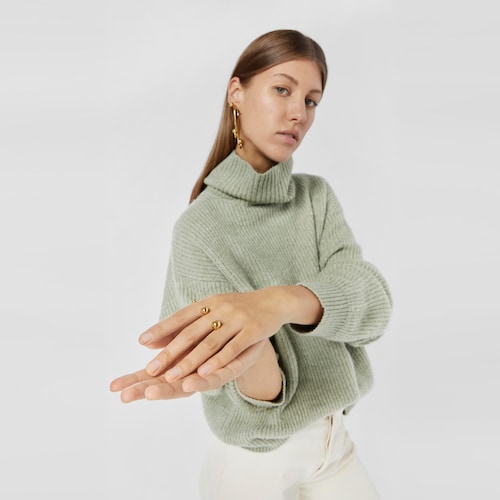 Silver vermeil Plump Double open ring