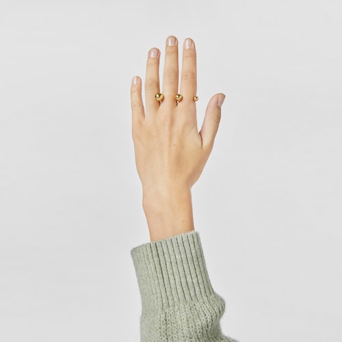 Silver vermeil Plump Double open ring
