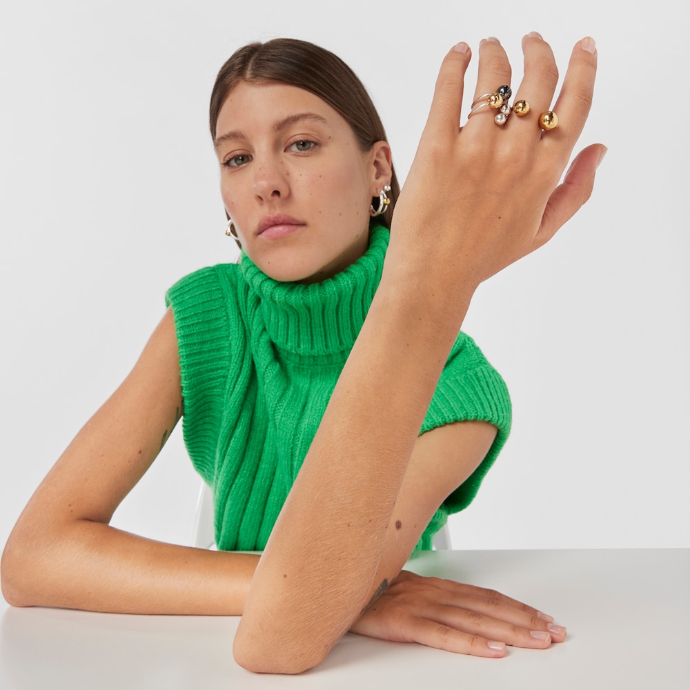 Anillo abierto bicolor Plump image number 3