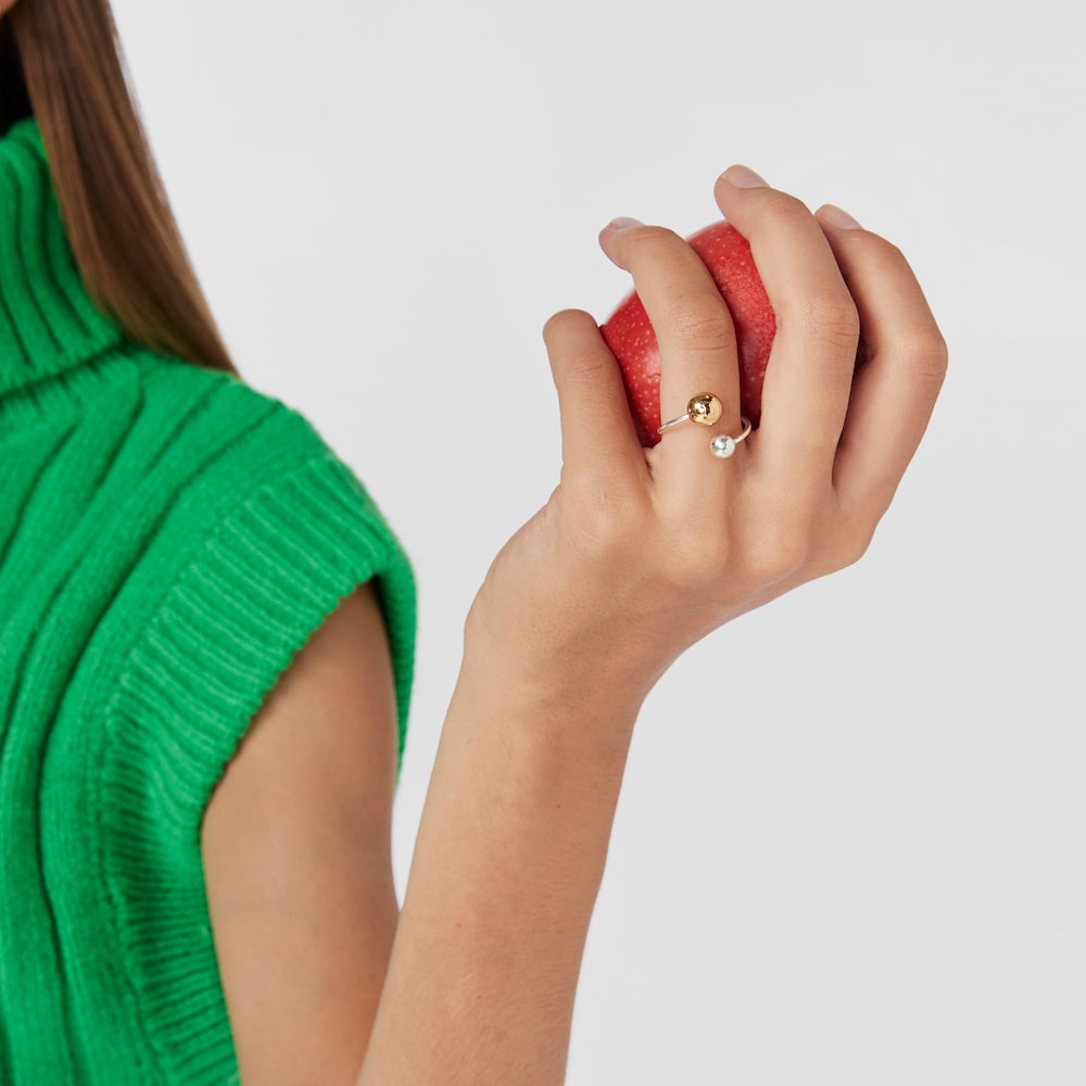 Anillo abierto bicolor Plump image number 5