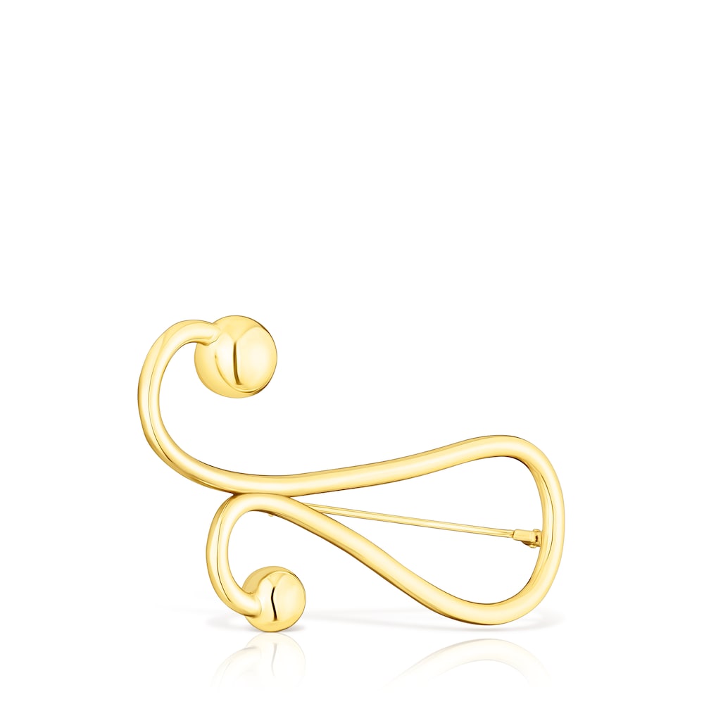 Fermall amb bany d'or 18 kt sobre plata Plump