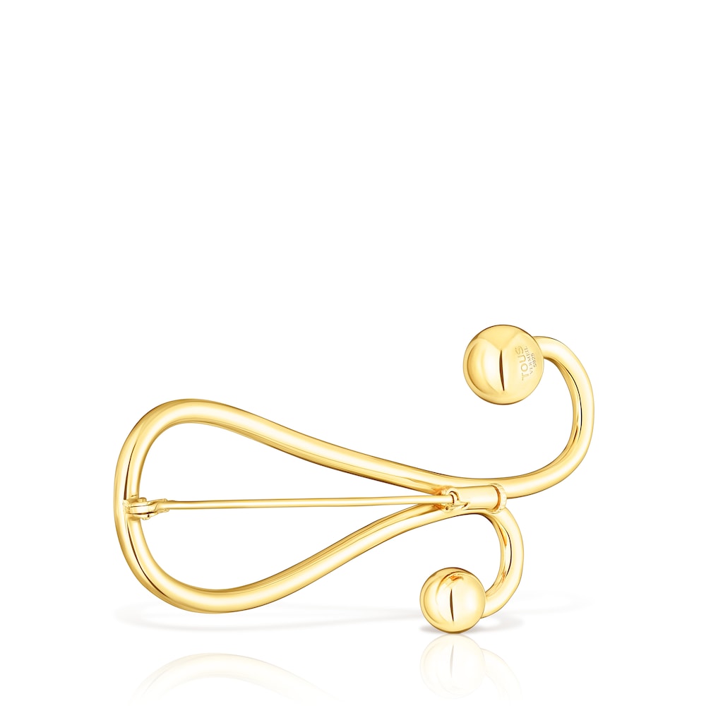 Broche con baño de oro 18 kt sobre plata Plump image number 2