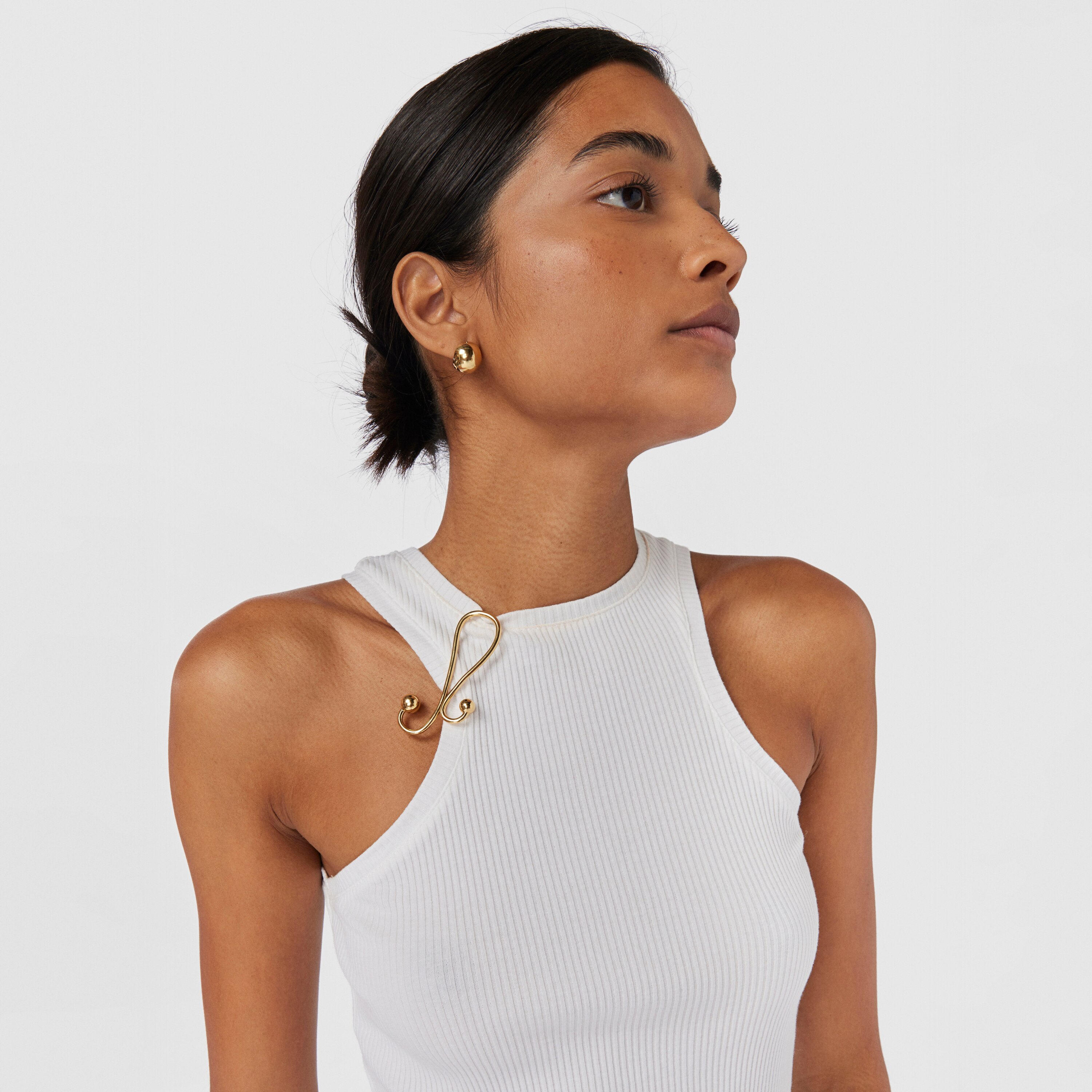 Silver vermeil Plump Brooch