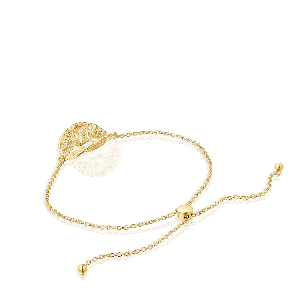 Pulsera con baño de oro 18 kt sobre plata Wicker image number 2