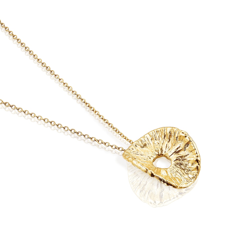 Collar con baño de oro 18 kt sobre plata Wicker image number 2