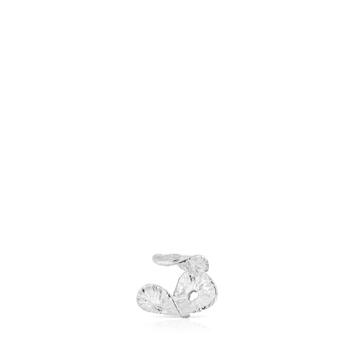 Silver Wicker Earcuff