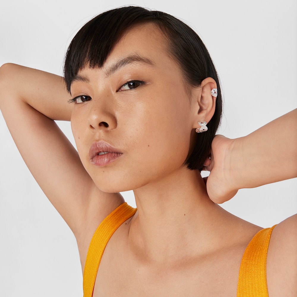 Silver Wicker Earcuff