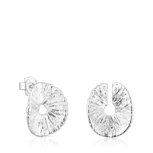 Silver Wicker Earrings with opening