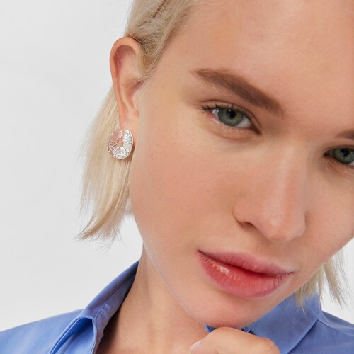 Silver Wicker Earrings with opening