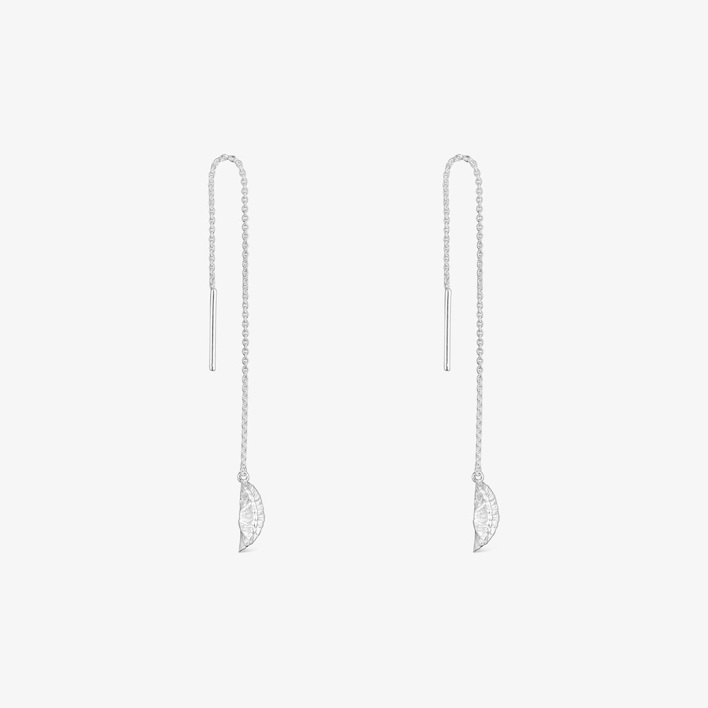 Długie kolczyki Wicker wykonane ze srebra